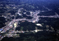 町の航空写真